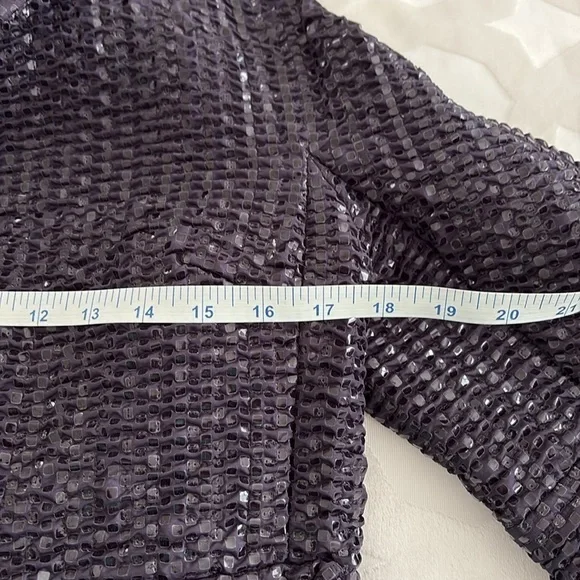 NWOT Carlisle Textured Dark Purple Lined Blazer. Decorative Buttons. Size 6 - Picture 12 of 14